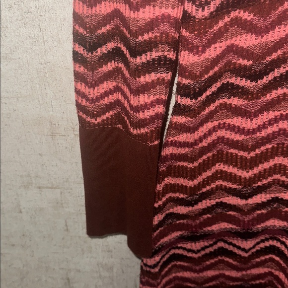 Prana Meryl Sweater hooded multi-colored zigzag (chevron) knit dress - Picture 4 of 6